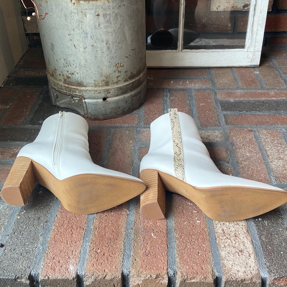 Grit and Grey IVORY Python Strip Booties - Picture 5 of 8